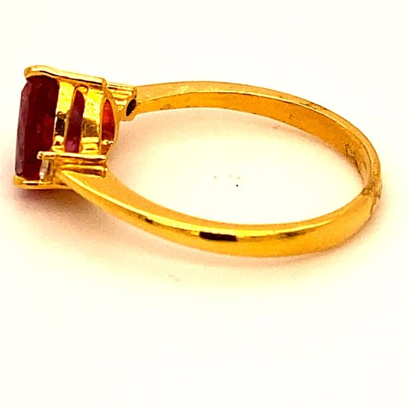 Red Mahenge Spinel 1.71ct 22K Solid Gold Ring - Picture 6 of 7